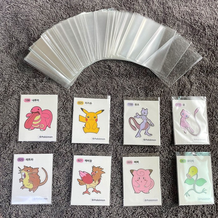 제이케이 포켓몬 쿠키런 띠부띠부씰 보호필름 슬리브OPP비닐북
