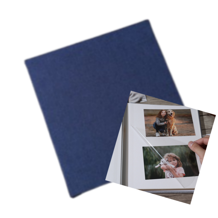 미리모아 초음파 네컷 대용량 접착식 앨범, 120매, 네이비