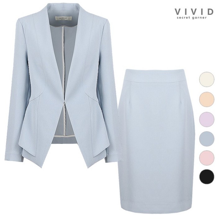 비비드시크릿가너 VIVID SET 여성 파스텔 정장자켓스커트 세트 비비드시크릿가너 VIVID SET 여성 파스텔 정장자켓스커트 세트