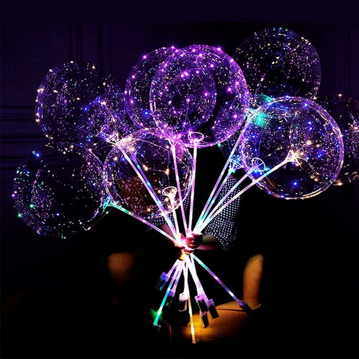 브로키 풍선 LED 투명풍선 케이스 야광 축제 파티용품 이벤트 20240320