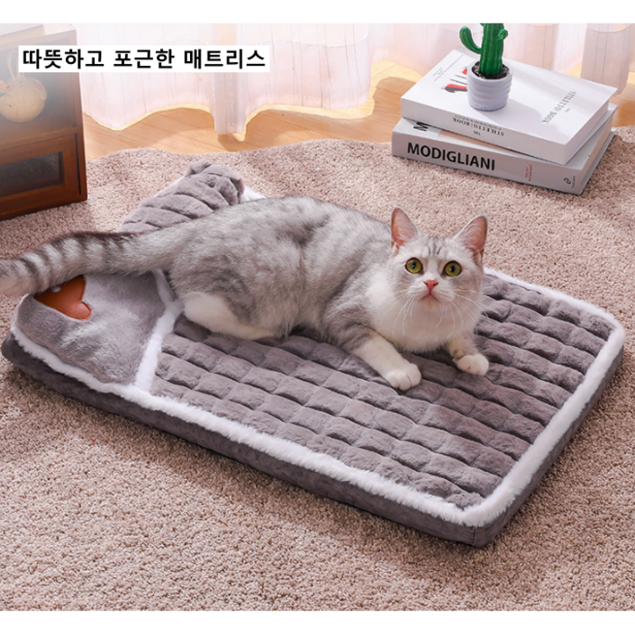 바이샌드 따뜻하고 포근한 사계절 강아지 고양이 침대 매트리스