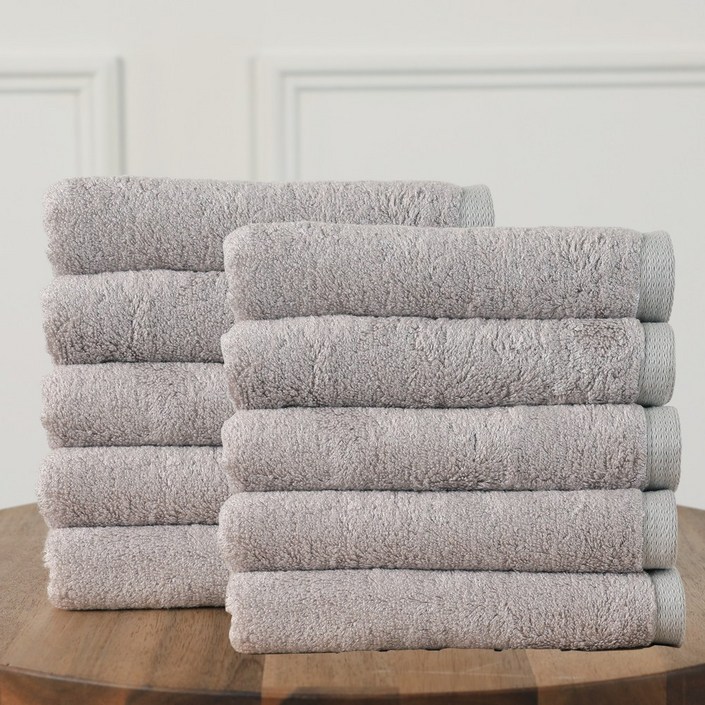 모던리빙 국산 호텔수건 200g 뱀부얀 항균 OEKOTEX 세면타올, 10개, 샌드그레이