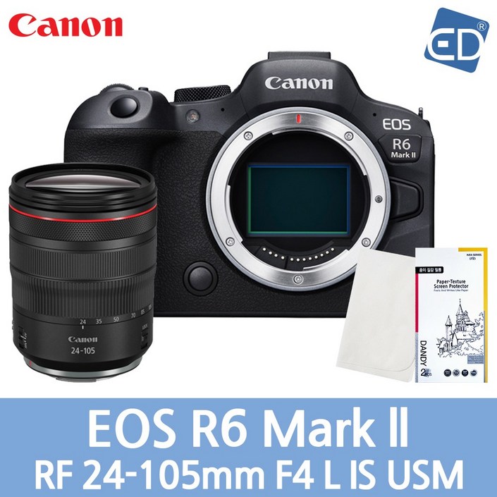 캐논 정품 EOS R6 Mark II RF 24105mm F4 L IS USM KIT액정필름포켓융ED