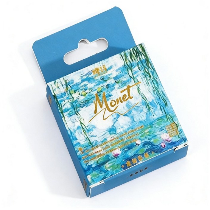 반 고흐 명화 미니 스티커 45장 세트 빈티지 아트 페이퍼 스티커 스크랩북 카드 만들기 다이어리 꾸미기 감성 문구