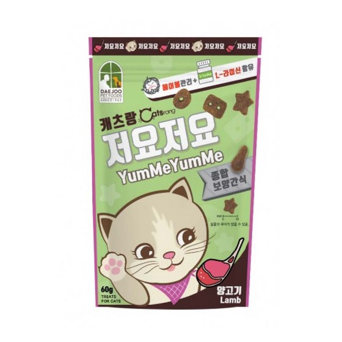 캐츠랑 저요저요 고양이 보양간식, 양고기맛, 60g, 4개