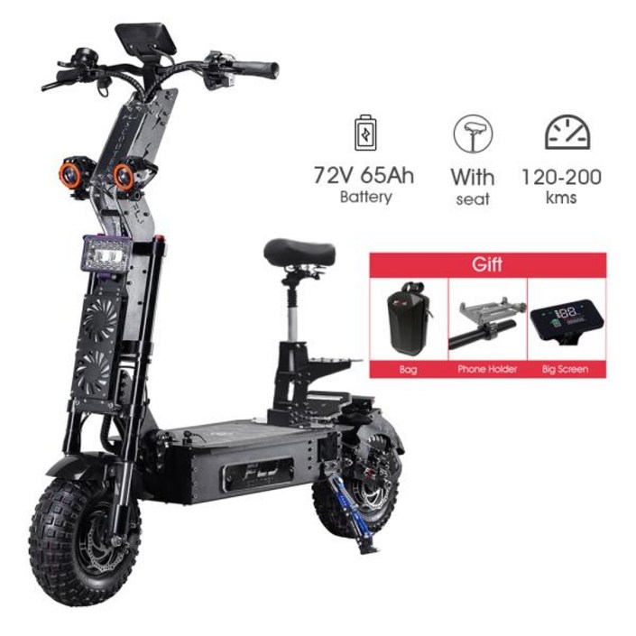 접이식 전동킥보드,전기,경량,휴대용,소형FLJ X14 최신 72V 12000W 전기 스쿠터, 인치 오프로드 방수 이동