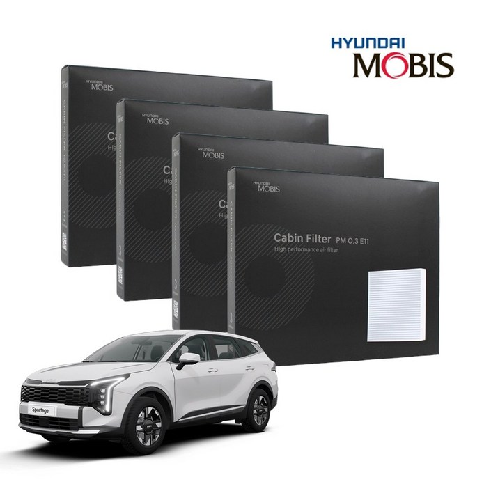 현대모비스 정품 프리미엄 에어컨필터 2년분 4개입 스포티지NQ5 전용 2021년현재까지