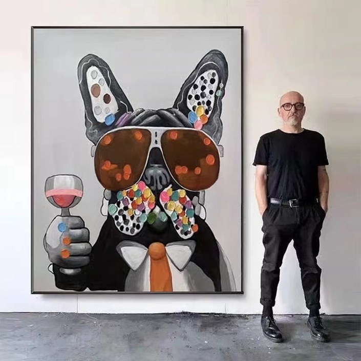 불독 그림액자 현관 거실 인테리어 풍수그림 돈들어오는 액자 개업 이사 선물 불독 그림액자 현관 거실 인테리어 풍수그림 돈들어오는 액자 개업 이사 선물