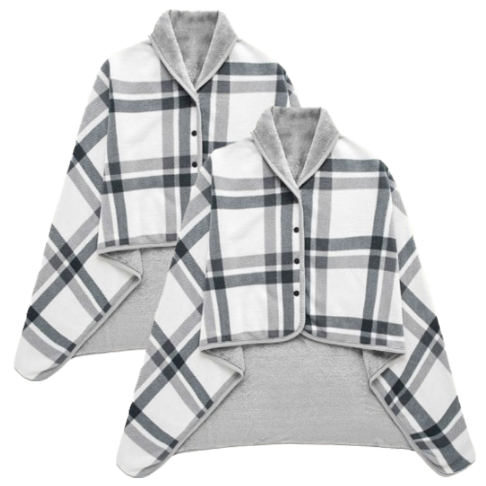 11 스마일리 겨울 똑딱이 극세사 무릎 담요 차량용 사무실 밍크 망토