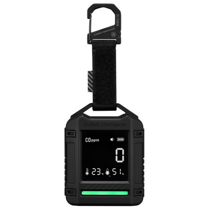 카고컨테이너 일산화탄소경보기 세이프 CO 디텍터, 블랙, 1개