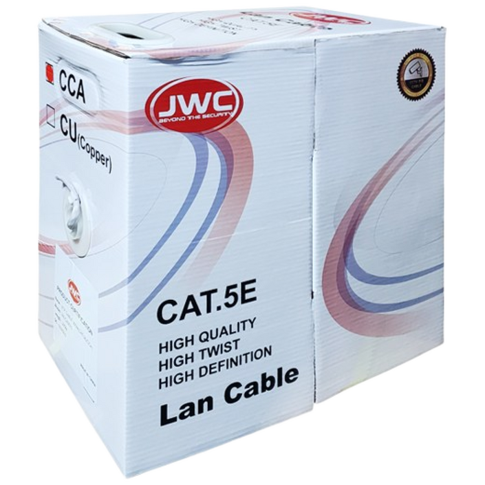 [JWC] CAT.5e UTP 랜케이블 박스 CCA 300M 랜선 인터넷선 시공용, 1개, 300m