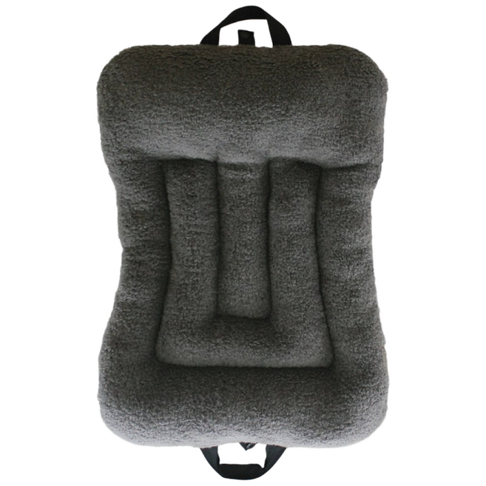 몽뚜뚜 보아털 양털 강아지 겨울 방한 유모차 쿠션 방석 라이너 극세사 양면, 차콜양털, 1개