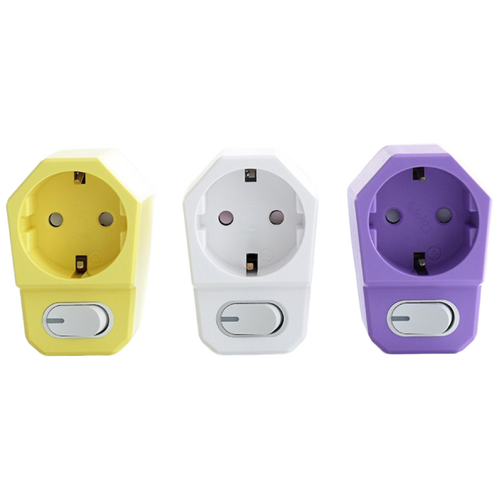 아이정 더좋은 멀티탭 개별 1구 스위치 콘센트, 0.1cm, 옐로우, 1개