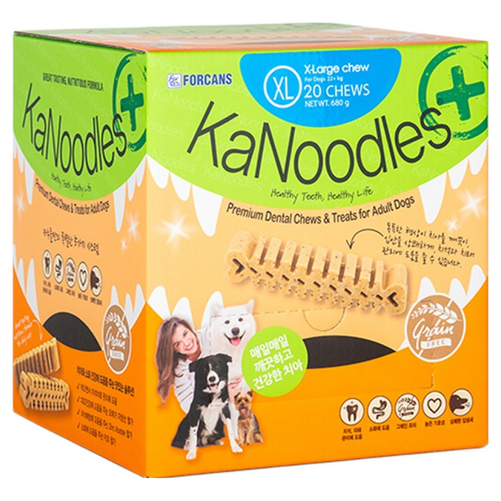 포켄스 애견 간식 카누들 필로팩 XL 20개입 개껌, 680g, 1개