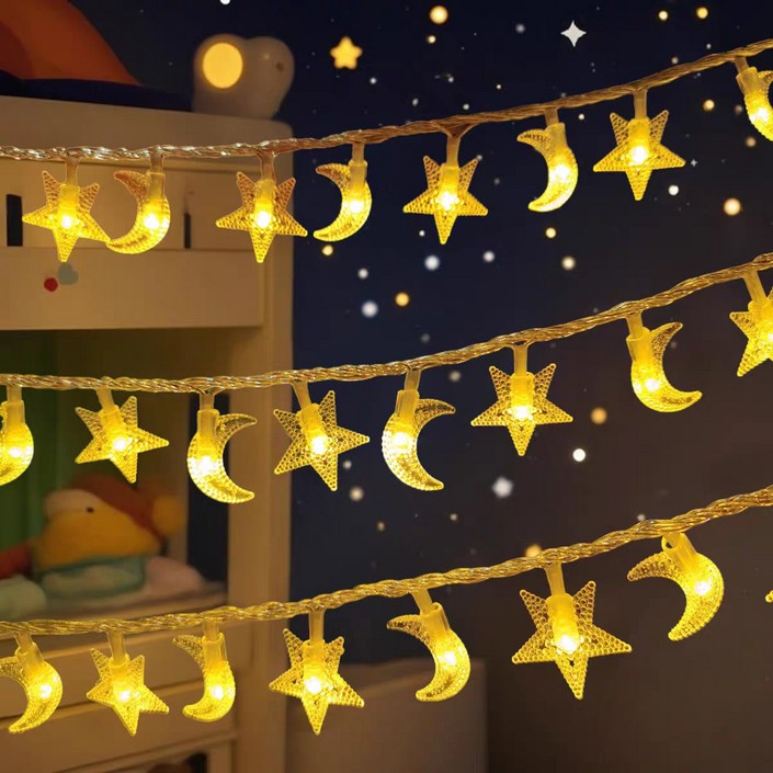 별빛  구슬 LED 실외 방수 줄조명 3가지 모드 6미터10미터 선택 정원 발코니 파티 장식 조명