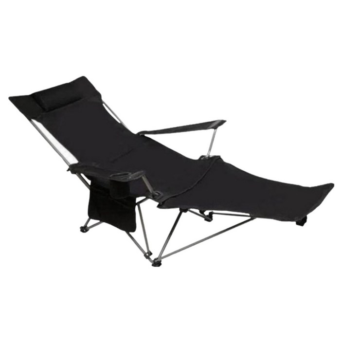 노마드레스트 경량 접이식 캠핑 의자 세트 4단 각도 조절, 2개, 블랙