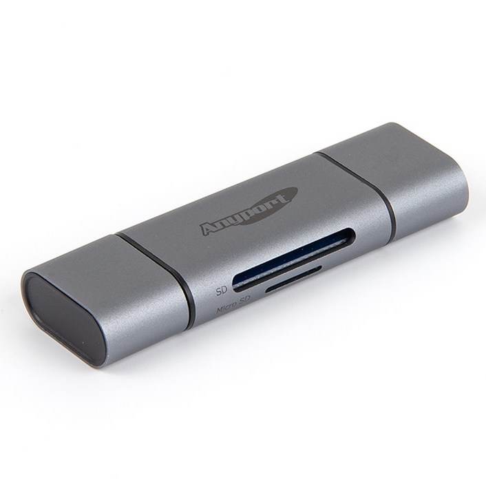 애니포트 메탈바디 2IN1 OTG  카드리더기 USB3.0 Type C