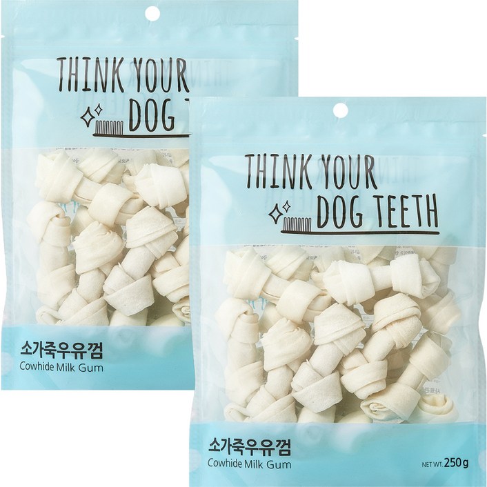 강아지 Think your dog teeth 소가죽우유껌 소형 250g 18p 7028555764