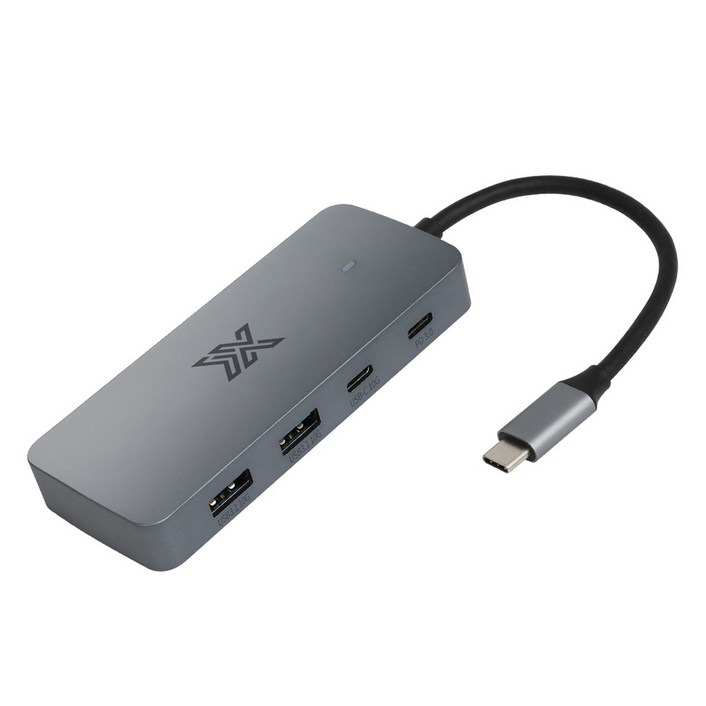 IX 7in1 USB C타입 HDMI DP 듀얼 모니터 확장 멀티허브, 그레이, 1개 IX 7in1 USB C타입 HDMI DP 듀얼 모니터 확장 멀티허브, 그레이, 1개