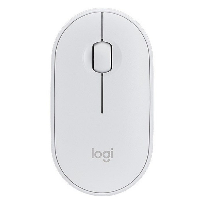 로지텍 코리아 무소음 무선 마우스 Pebble M340, 화이트, Pebble M340910007397