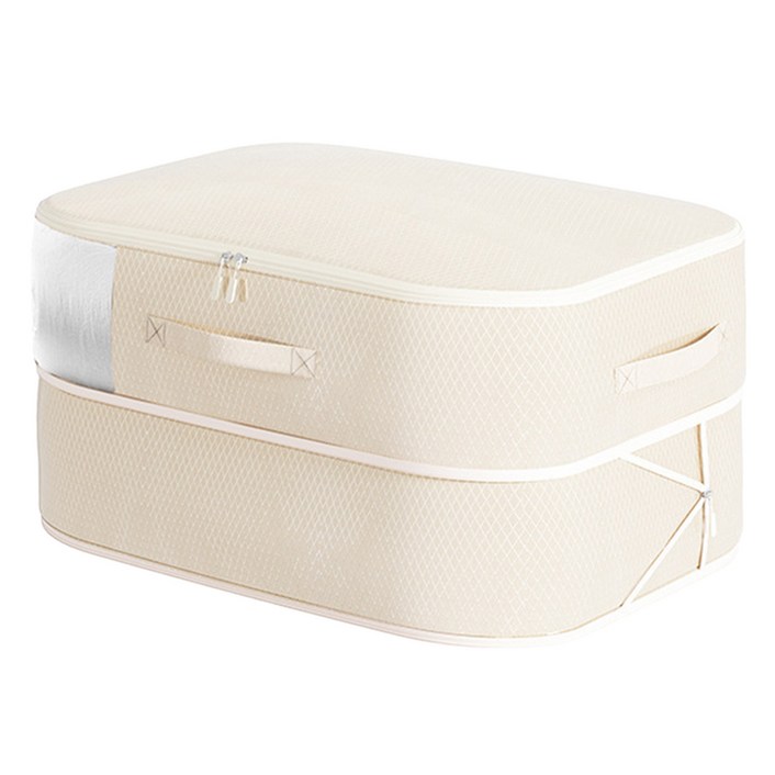 공유 투명창 제로부피 부피순삭 압축 파우치 라이트베이지