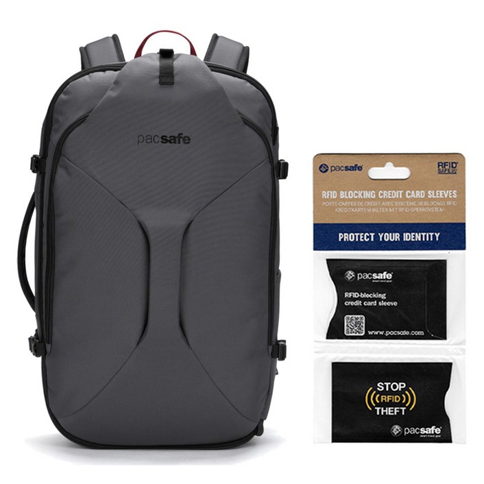 팩세이프 트래블백팩 도난방지가방 EXP45 + RFID 차단 카드 슬리브 세트