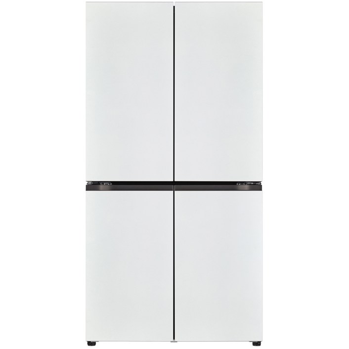 LG전자 디오스 오브제컬렉션 4도어 냉장고 T873MWW012 870L 방문설치, 화이트(상), 화이트(하), T873MWW012