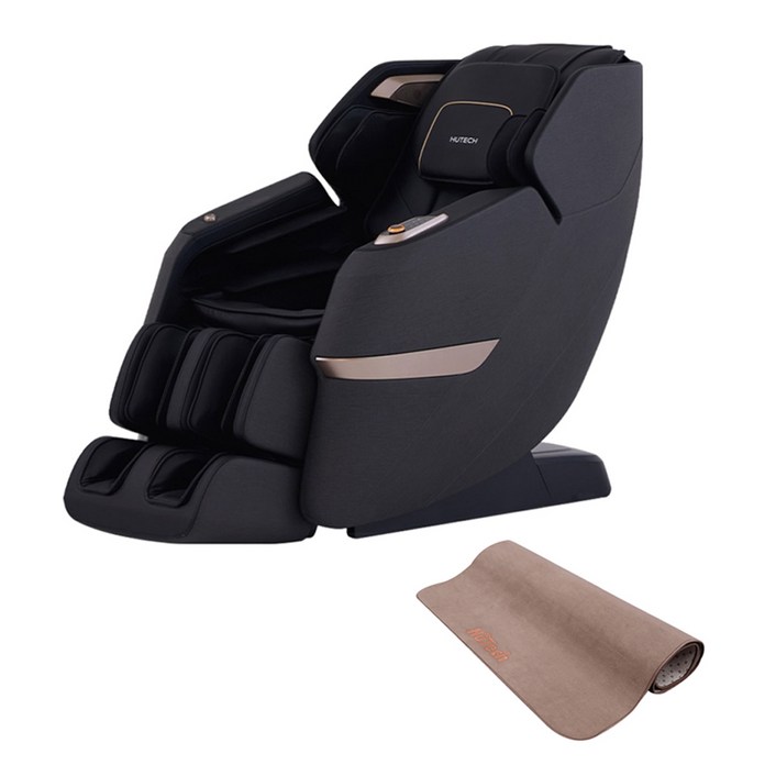 휴테크 올포유 무중력 안마의자 방문설치, 모던블랙+클래식골드(안마의자) + 랜덤발송(사각러그), HT-N16