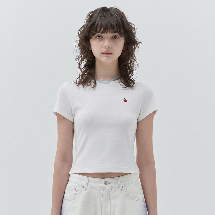 키르시 여성용 플레인 슬림핏 티셔츠