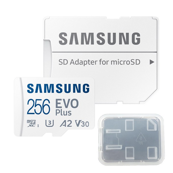 삼성전자 공식인증 정품 마이크로SD카드 EVO PLUS MBMC256SAKR SD카드 케이스