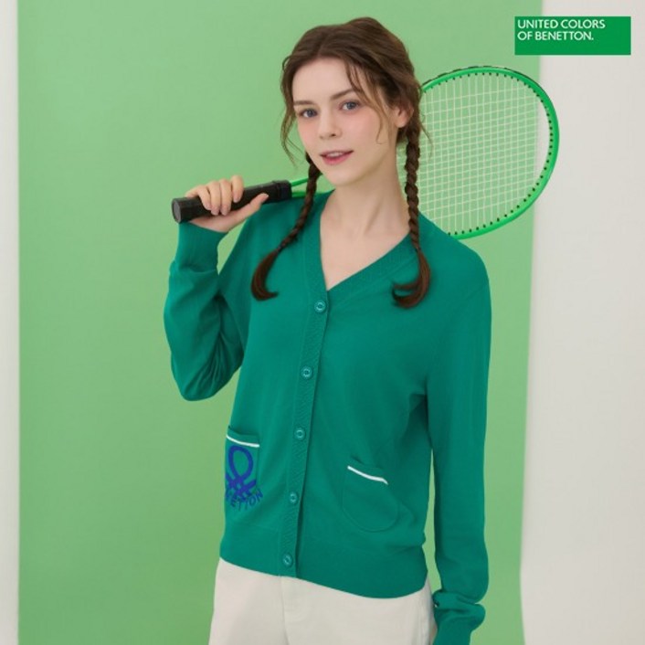 [최초가 129000원]베네통스포츠 25SS 컬러풀 가디건 2종