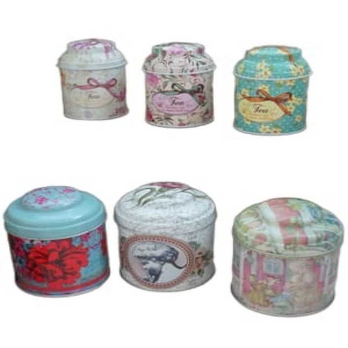 입고일 미정  대플라워,대천사,대하우스 틴 티 케이스 2 SIZE3 TYPE 빈티지보관함 철제수납함