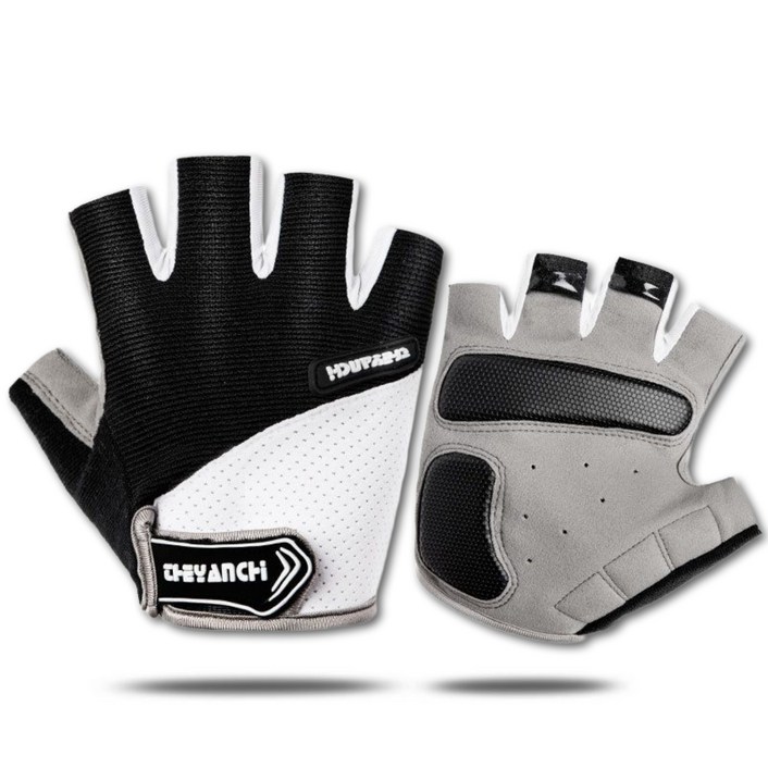 맥스온 통기성 미끄럼 충격방지 자전거 장갑 V1, 1개, 블랙