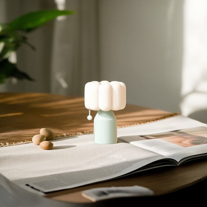 사는잼 LED 보보 미니 무선 침실 무드등 수면등 취침등 수유등 인테리어 조명 밝기조절가능, 핑크