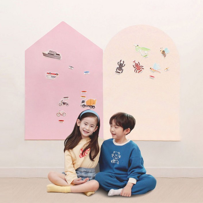 키룸 찰떡보드 붙이는 유아 자석 화이트보드 탈부착 자석칠판 자석보드 탈부착, 베이비핑크, 1개