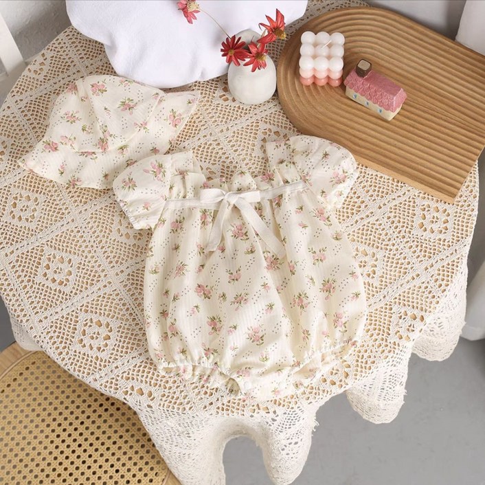 스타일원 베이비 여아 바디슈트 보넷 모자 세트