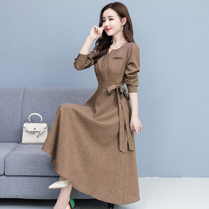 써니핏 럭셔리 신상 옆 포인트 원피스 마소재 빅사이즈 오피스룩 하객룩  ( M~3XL ) S1014