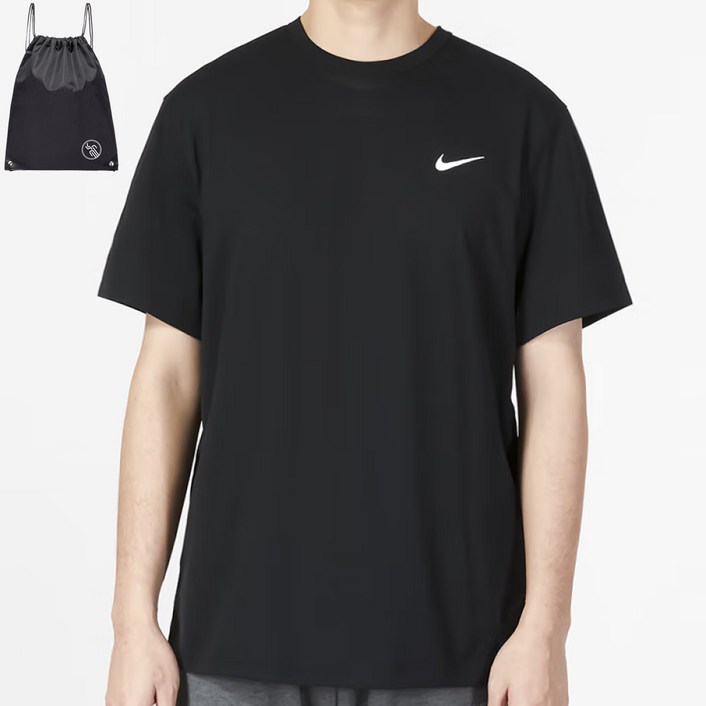 나이키 러닝 헬스 UV 스포츠 반팔티셔츠 블랙 (PGN짐쌕가방 지급)