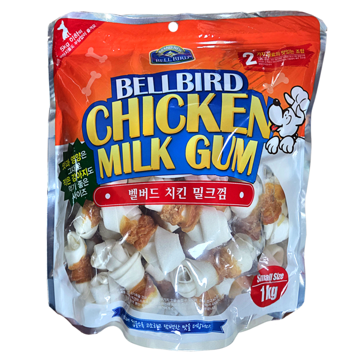 벨버드 강아지 치킨 밀크껌 스몰