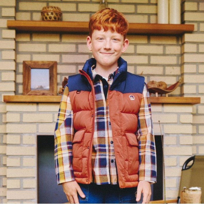 포인터웍스리틀캠퍼 불멍 다운 베스트ORANGE ISW30EN03GOR