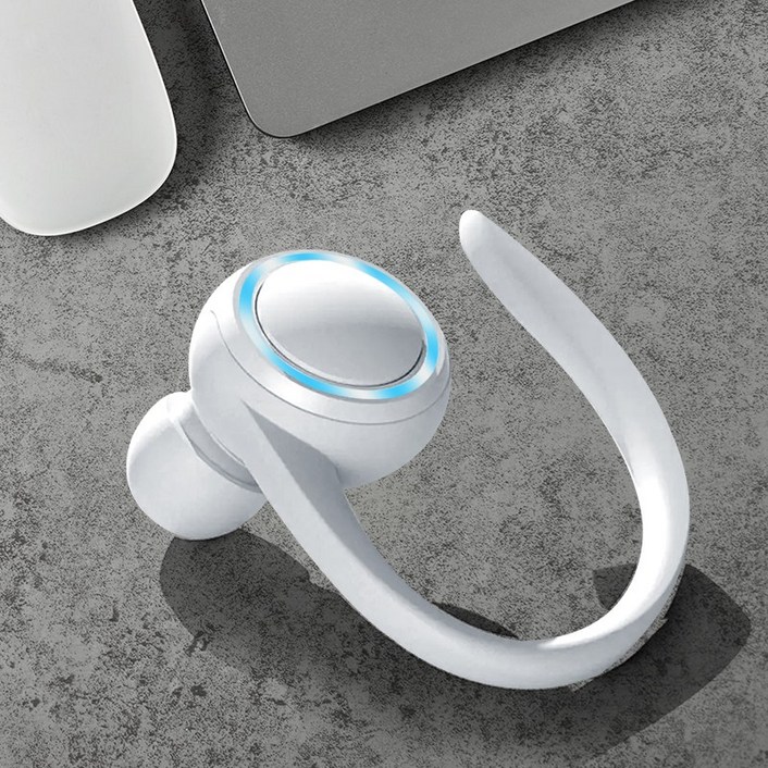 귀걸이형무선이어폰 [2023신제품]귀걸이형 블루투스이어폰 무선 이어폰 이어셋 오른쪽형, 화이트