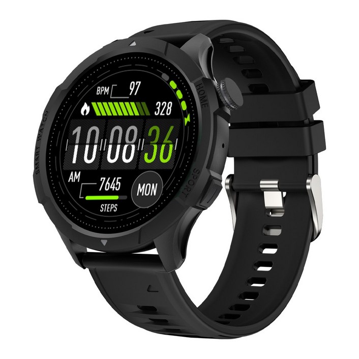 와피크 통화가능 블루투스 스마트워치 ST10 1.43인치 AMOLED 대화면 한글판 AI운동인식, GPS + 블루투스, 3.6cm, 블랙