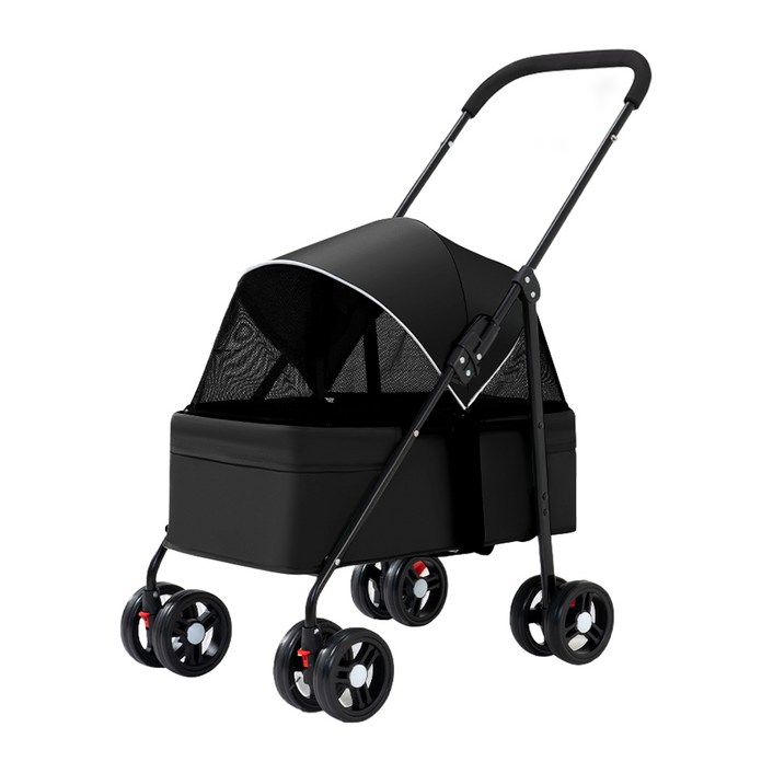 몽글펫 접이식 저상형 강아지 유모차 반려동물 개모차