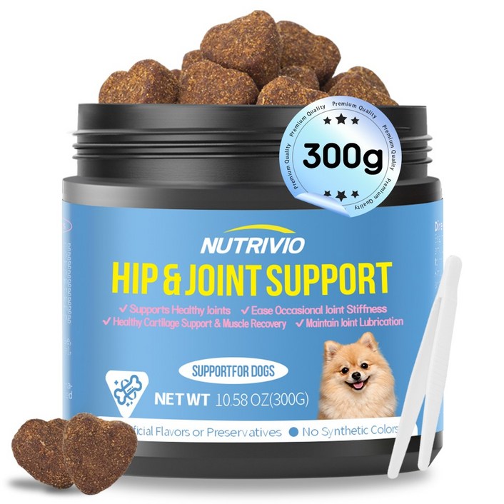 NUTRIVIO 강아지관절영양제 노령견 소형견 슬개골 대용량 콘드로이친 강아지 종합 영양제