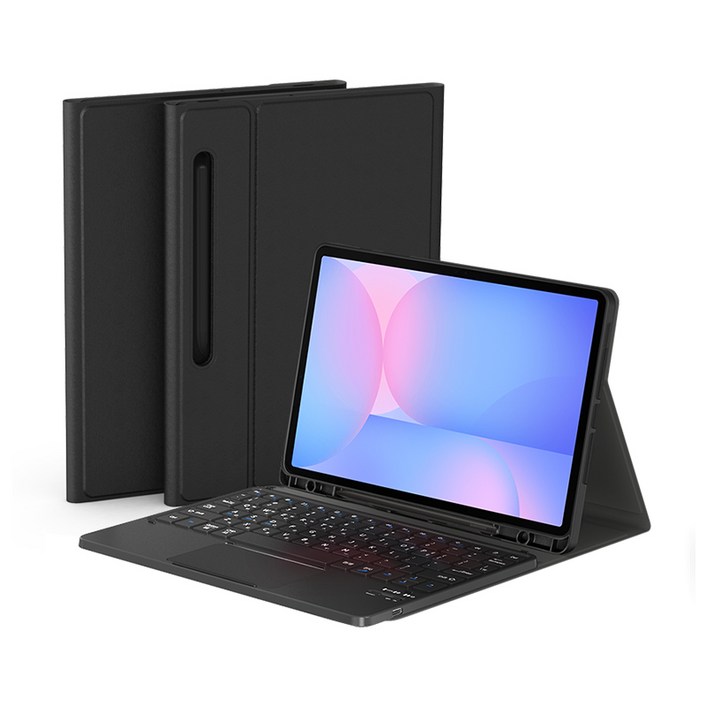 데이웍스 갤럭시탭 S9 플러스 블루투스 터치패드 키보드 케이스, 터치패드 키보드 케이스블랙, 1개