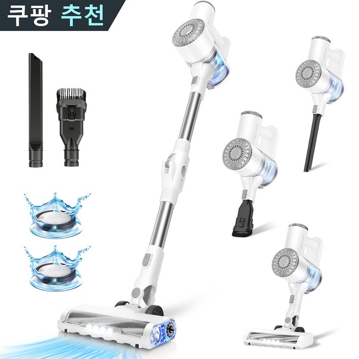 2024년형프리티케어 무선 청소기 핸디 청소기 W400 하얀색, W400 White, White