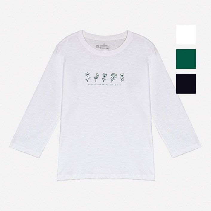 이가격실화??? 티셔츠반값!! 여성 미니꽃 프린트 7부 소매티