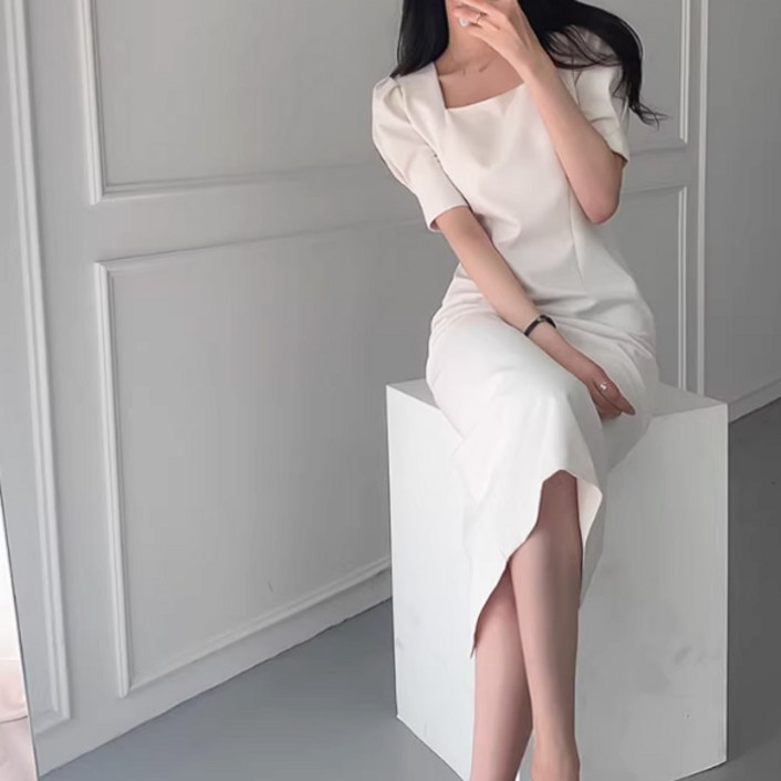 어반룩북 하객룩 스퀘어 넥 힙스터 원피스 어반룩북 하객룩 스퀘어 넥 힙스터 원피스