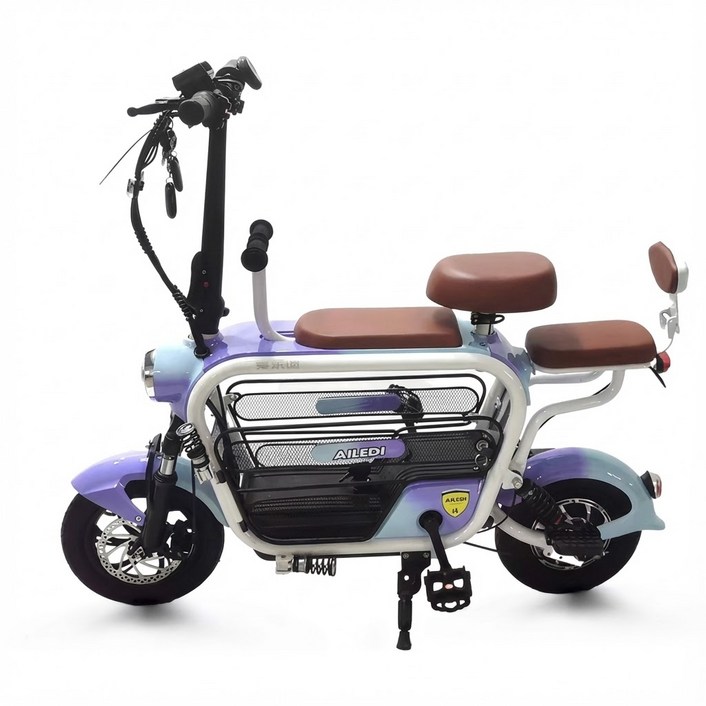 노블 반려견 산책 펫 팻바이크 40km 48V 15A 장거리 쇼핑 마트 동승, 블루퍼플, 경량스틸