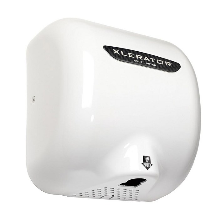 XLERATOR 엑셀 건조기 XLBWECO1.1N 핸드 XLBWECO 자동 표면 장착 흰색 보온병BMC 커버 소음 감소 노즐 포함 110120V